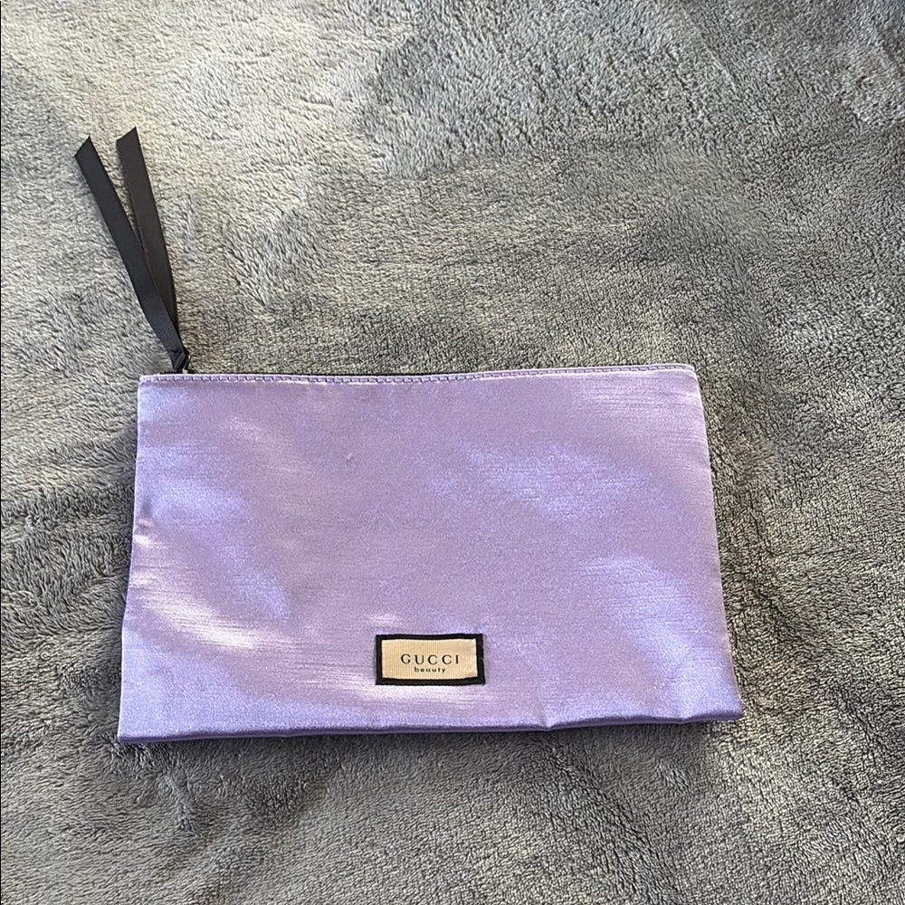 Gucci Lavender Satin Cosmetic Bag